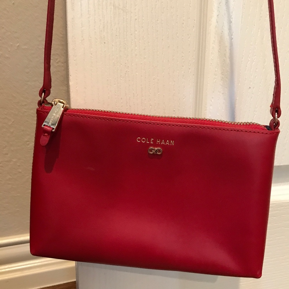 Cole Haan Purse- red leather crossbody